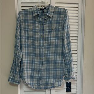 Chaps Light Blue Checkered Men's Shirt